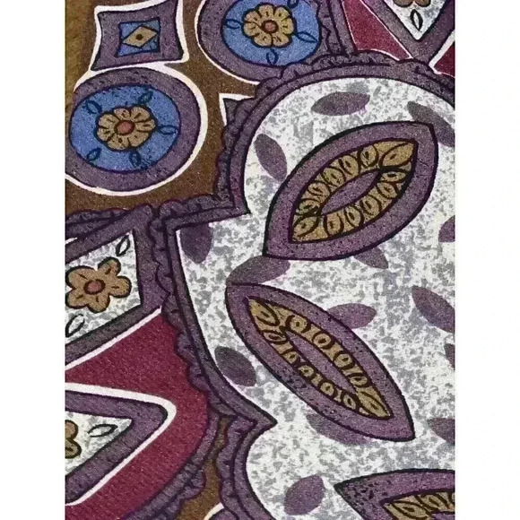 Ted Lapidus Men's Vintage Multicolored Silk Tie - Picture 2 of 4